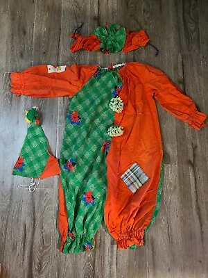 Vintage 1970s 1980s Homemade Kid's Youth Clown Costume Sizing In Listing • $29.99