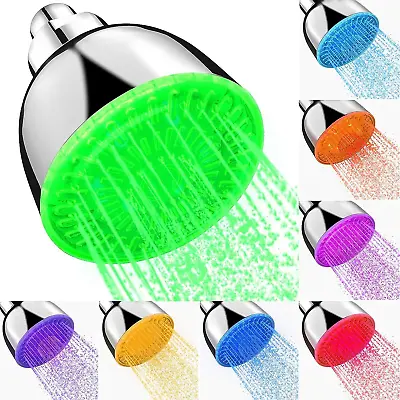 LED Shower Head Shower Head With Lights 7 Color Light Automatically Changing L • $23.37