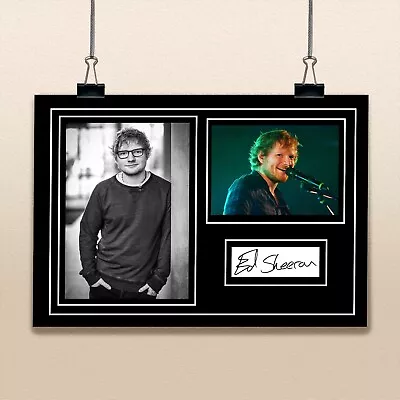 Poster Inspired By Ed Sheeran English Singer Music Star Photo Copy Of Signature • £3.99