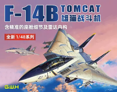 Great Wall Hobby L4828 1/48 SCALE F-14B TOMCAT FIGHTER MODEK KIT • $109.98