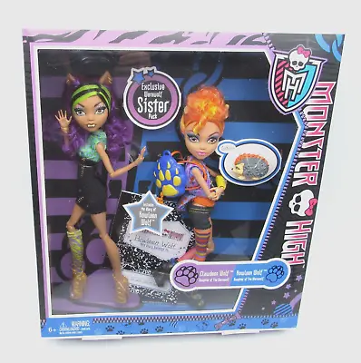 2011 Monster High Werewolf Sisters Clawdeen Wolf & Howleen Wolf Dolls Mattel New • $199.97