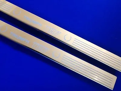 Tr7 Triumph TR7 LAST PAIR Door Sills Etched Logo Stainless Steel • $106.48