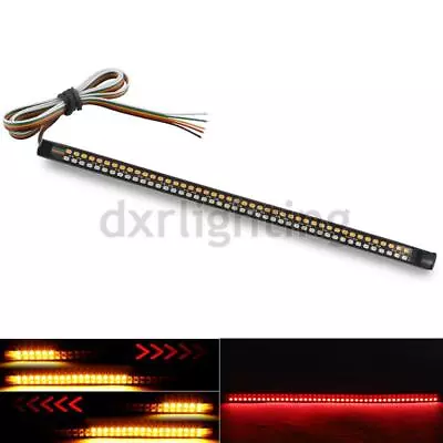 1X Motorcycle 11  LED Strip Sequential Turn Signal Brake Stop Tail Light Running • $7.98