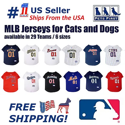 Pets First MLB Licensed Mesh Jersey For Dogs - Available In 29 Teams 7 Sizes • $31.99