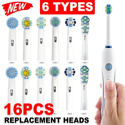 $14.59 • Buy 16 PCS Oral B Replacement Electric Toothbrush Heads Compatible Brush 6 Types