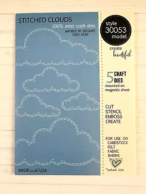 MEMORY BOX 30053 Stitched Clouds CRAFT Dies Set - RETIRED • $10.50