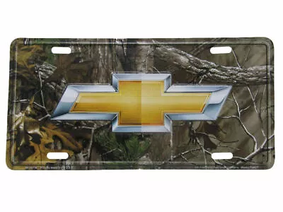 Chevrolet Logo RealTree Camo Camouflage Novelty License Plate Tag For Car Front • $8.88