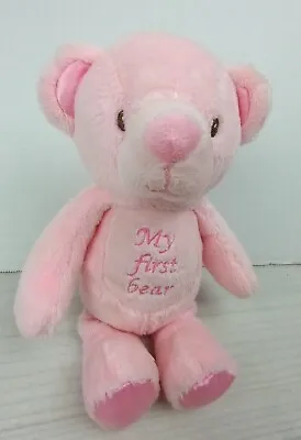 Kellytoy Baby Pink My First Teddy Bear Rattle 10  Plush Baby Lovey Soft Toy EUC • $20