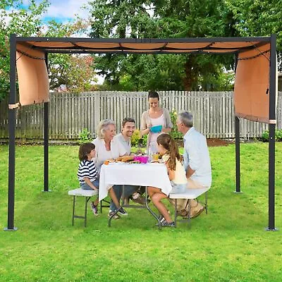 Outdoor Pergolas Heavy Duty Metal Pergola Retractable Patio Pergolas Gazebos • $208.74