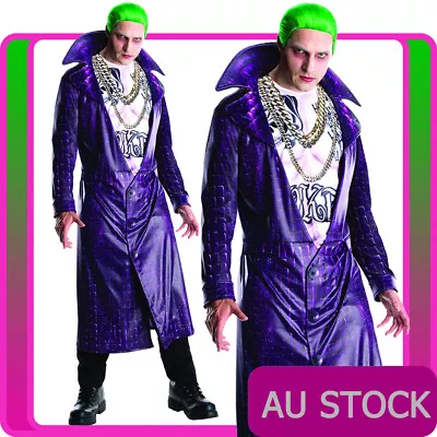 Mens The Joker Deluxe Costume Adult Suicide Squad Movie Halloween Outfits • $86.45