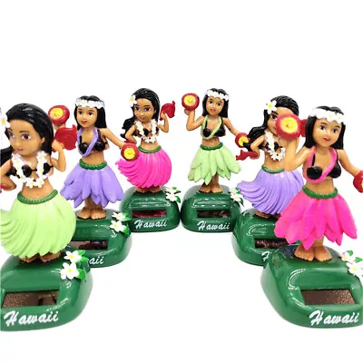 Solar Powered Hawaiian Dancing Hula Girl Shaking Doll Decor For Car Dashboard • $18.33