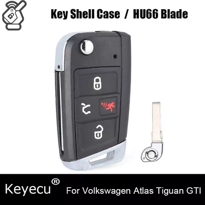 Replacement Keyless Remote Fob Case Pad Blade For 15-18 VW GTI Golf Flip Key • $14.18