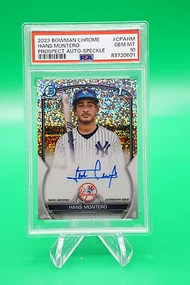 2023 Bowman Chrome Prospect Auto Speckle Refractor /299 Hans Montero PSA 10 GS1 • $59.75