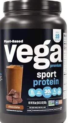 Vega Sport Premium Plant Protein Powder Chocolate 29.5oz • $32.99