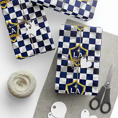 LA Galaxy Flag MLS Birthday Gift Wrapping Paper Soccer Holiday • $46.59