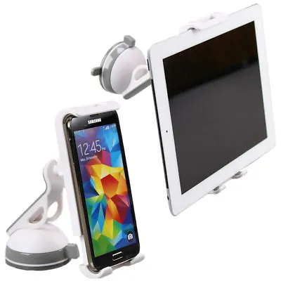 Universal Suction Cup Mount Holder For IPAD IPHONE Galaxy Tab Tablet Satnav • £13.25