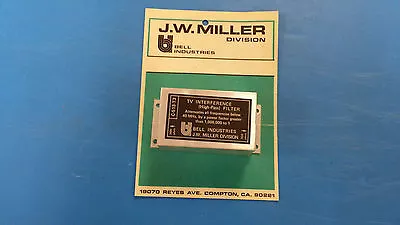 (1pc) Tv Interference High-pass Filter J.w. Miller C-513-t3 • $8