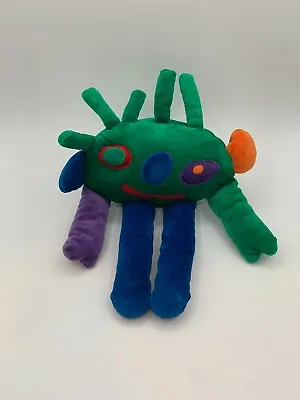 Manhattan Toy Co Deecha Creature Doll 1998 Monster Green Kid Child Draw Blue • $29.95