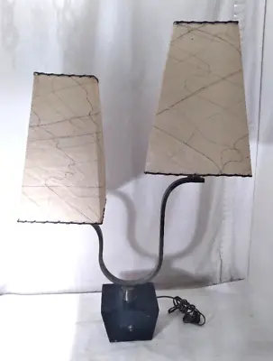 Vintage 1950s Majestic Table Lamp Fiberglass Shades Mid Century Modern Lighting • $500