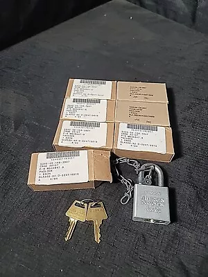 Lot Of 7 American Lock Padlock W/9  Chain US Military Grade Hardened Series 5200 • $99.99