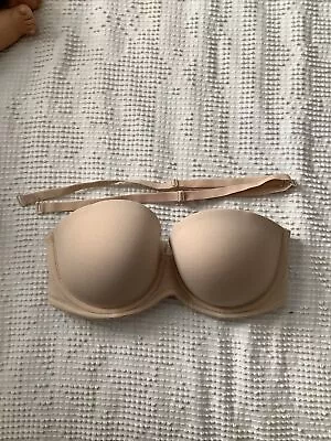 Wacoal 34D Bra Beige 854119 Red Carpet Convertible Strapless Straps Included • $13