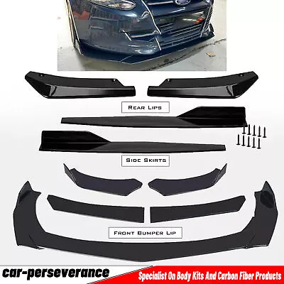 Glossy Black Front Bumper Lip Splitter Lower Spoiler Body Kit For Ford Focus MK3 • $55.99