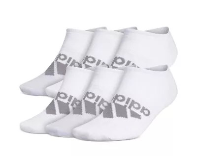 $39.95 • Buy 6 X Adidas Men's Athletic Linear No Show Sock White New  AU