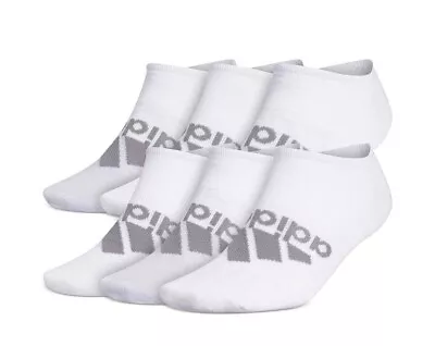 6 X Adidas Men's Athletic Linear No Show Sock White New  AU • $39.95