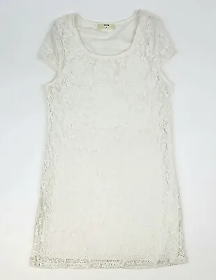 Marisa Sleeveless White Lace Overlay Mini Dress. Size Medium  • $23.90