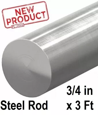 Steel Solid Round Stock 3/4 Inch X 3 Ft Rod Alloy 1018 Unpolished Cold Finish • $28.95