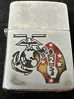 1961 Zippo Lighter - United States Marines 2nd Division Globe Anchor & Eagle • $9.99