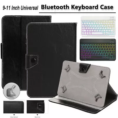Backlit Keyboard PU Leather Case Mouse For 10 10.1 Inch Universal Android Tablet • £13.99