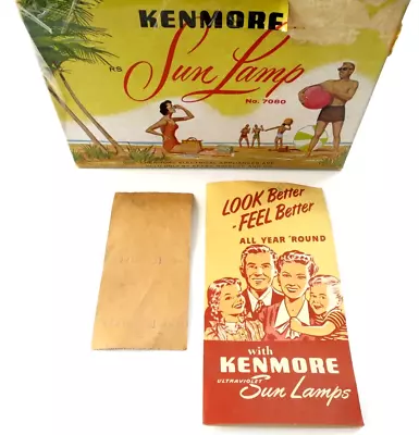 Vintage Kenmore 275W Light Bulb Sun Lamp Beach Advertisement Box WITH RECEIPT • $159.96