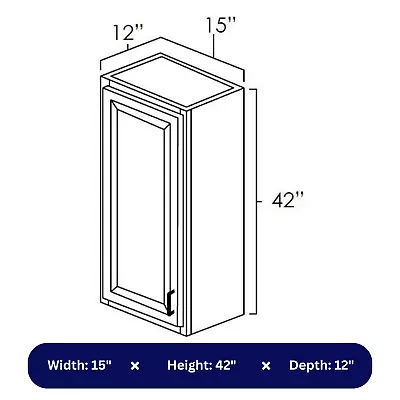 Kitchen Cabinet Aspen White Shaker 9x42 Single Door Wall 3 Shelves (ASP-W0942) • $204.53