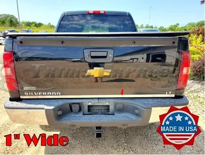 Fit:2007-2013 Chevy Silverado Rear Tailgate Cover Bumper Accent Trim Molding 1  • $106.99