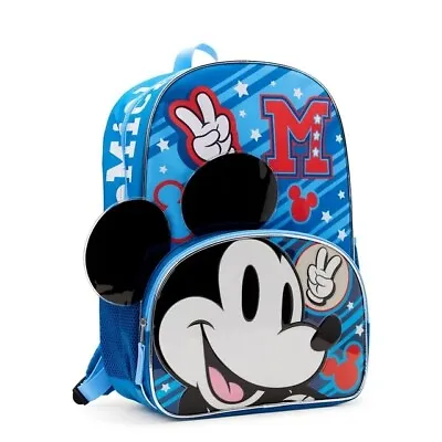 Disney Mickey Mouse 17  Unisex Large Backpack Laptop Sleeve Mickey Ears NEW • $19.79