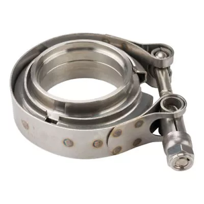 2.75'' ID Turbo Exhaust Downpipe Mild Steel Flange W/ T304 SS V-Band Clamp Kit • $29.99