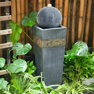 £85.95 • Buy Outdoor Garden Patio LED Water Fountain Feature Sphere Ball Waterfall With Pump