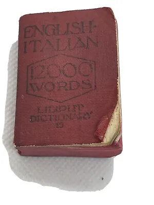 Vintage Miniature Liliput 12000 Words Dictionary English/ Italian  • $15.99