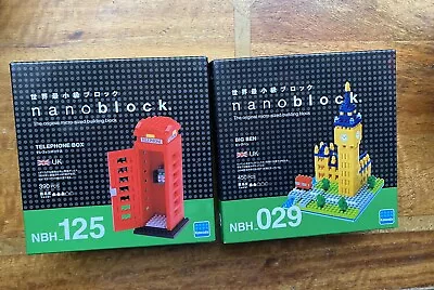 Nanoblock LONDON Big Ben & Telephone Box( New Unopened Box) • £22