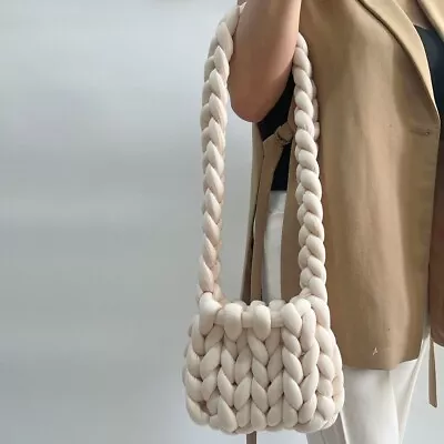 Purses Women Handbags Cotton Crossbody Bag New Thick Rope Woven Bags  For Women • $27.90