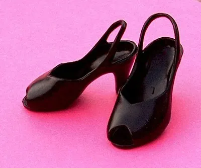 Franklin Mint Black Lucy 40-50s Pumps SHOES Fit 15-16in Doll Vivian Ellowyne • $16.99