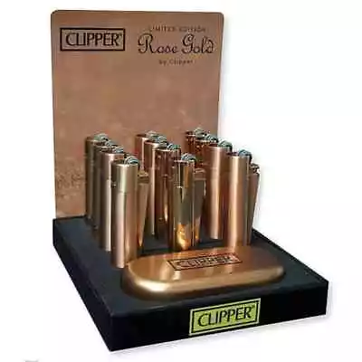 1 X Clipper ( ROSE Gold ) Full Size Refillable Metal Lighter Brushed Or Shiny • $14.99