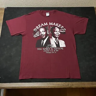 Vintage Malcom X Martin Luther King Nelson Mandela Memorial Shirt I Have A Dream • $24
