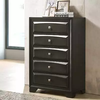 Oakland Antique Gray Finish Wood 5 Drawers Chest • $499.99