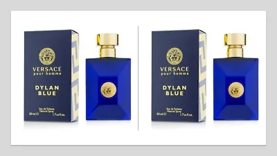 Lot Of 2 Versace Dylan Blue Men's Cologne Mini Bottle 0.17 OZ 5 ML EDT Splash • $20.25