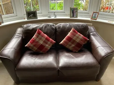 John Lewis 2 Seater Leather Sofa Perfect For Small Lounge Or Reception Area • £200