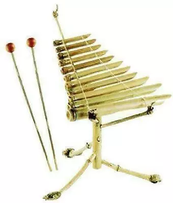 Fairtrade Vietnamese Traditional Bamboo Xylophone Dan Da Ethnic Percussion 1201 • $38.33