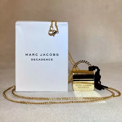 Marc Jacobs Decadence Gold Tone Pendant Purse W/ Chain 32  And Black Tassel NIB • $34.89