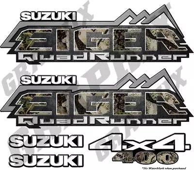 Suzuki Eiger 400 4x4 OEM ATV Camo Tank Decal Sticker Emblem King Quad QuadRunner • $44.99